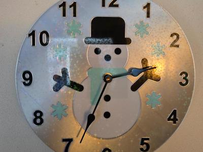 Winter Snowman Wall Clock