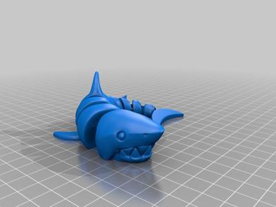 Curled Articulated Shark, reduced file size.