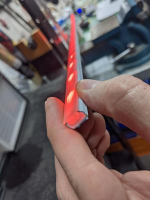 LED Strip Diffuser for 12mm Cable Trunking / Cover