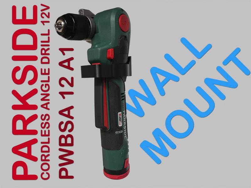 Parkside Cordless Angle Drill PWBSA 12 A1 Wall Mount