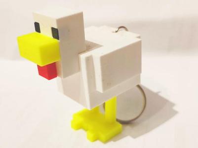 Minecraft keychain Chicken clicker keyboard