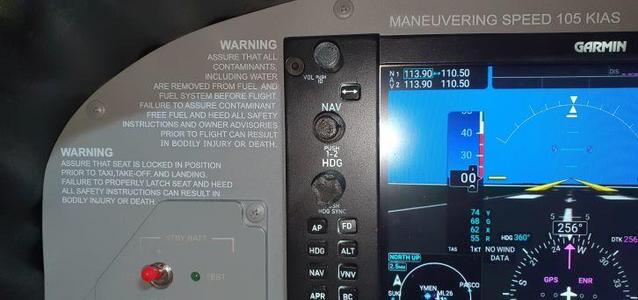 Cessna 172 G1000 Glass Cockpit Decals