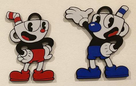 Cuphead and Mugman to 15cm with color   