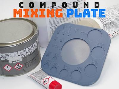 EPOXY RESIN / PLASTIC PUTTY COMPOUND MIXING PLATE