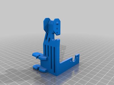 slim x-axis and extruder mount without filament guide