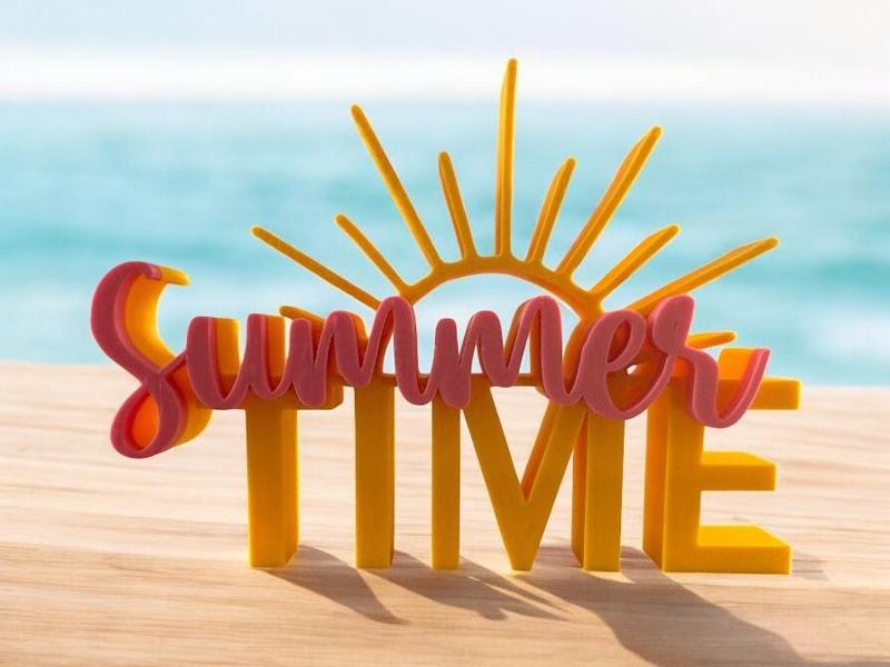 Summertime lettering