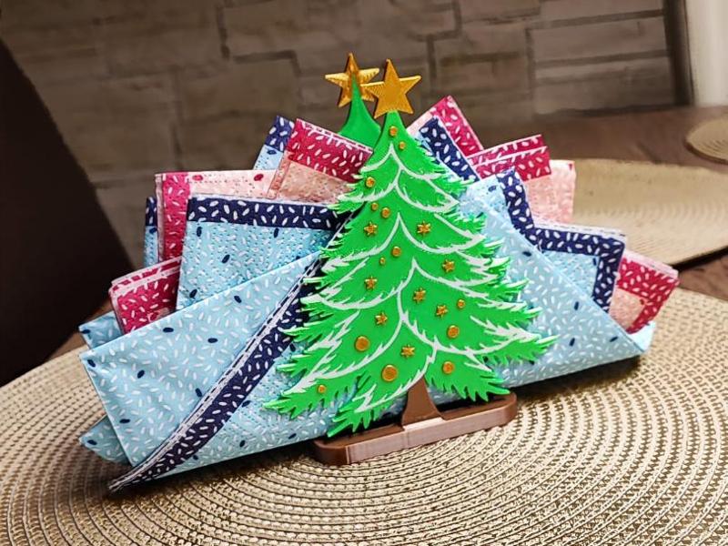 Christmas tree napkin holder
