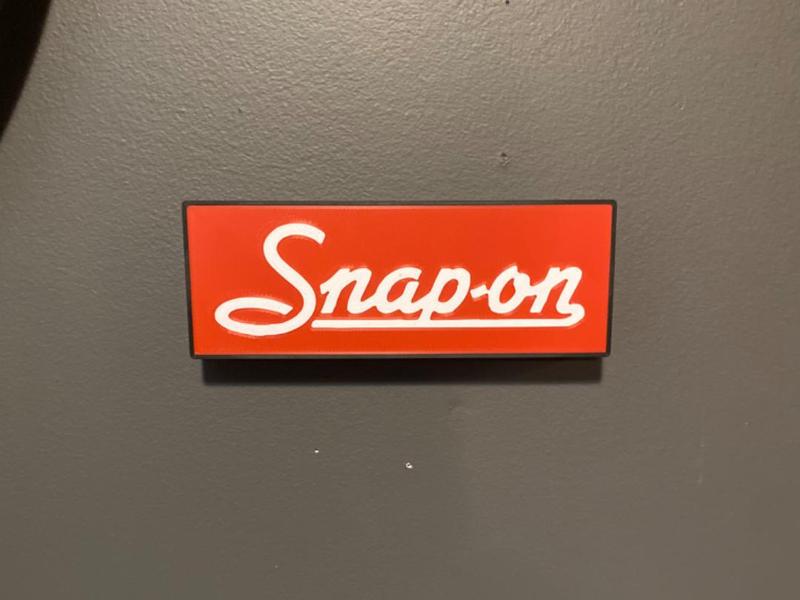 snap on tools vintage logo lightbox wall sign 