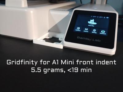 Gridfinity for A1 Mini front indent