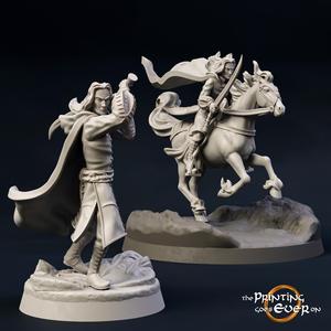 Elven Hero Golloccel - On Foot and Mounted - Presupported