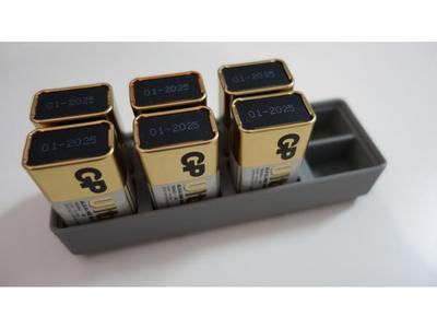 Gridfinity 8x 9v Battery Holder