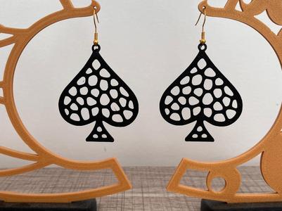 Earrings - Spade Playing Card