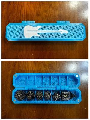 Guitar Inlay - Every Day Dice Carry (EDDC) Box with dice key   