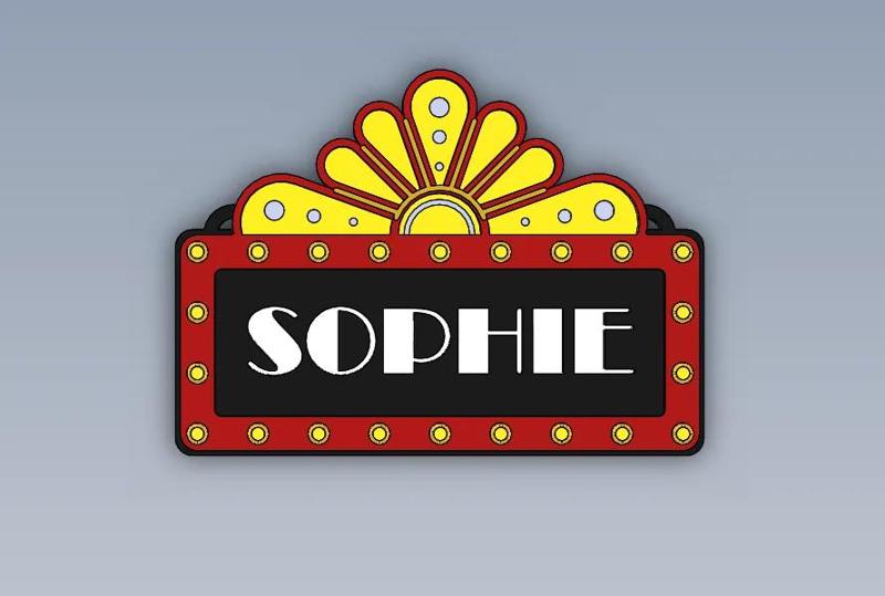 no-AMS Broadway Marquee style hanging Ornament   