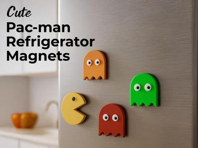 Cute Pacman Refrigerator Magnets 