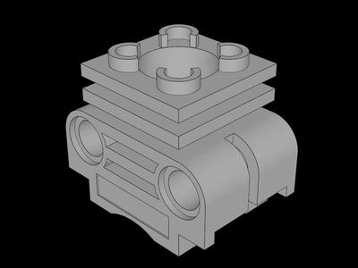 Lego Compatible (32061.dat) Technic Engine Cylinder Head   