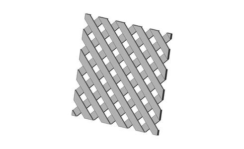 Rhombus double layer 150x150mm panel lattice screen mesh