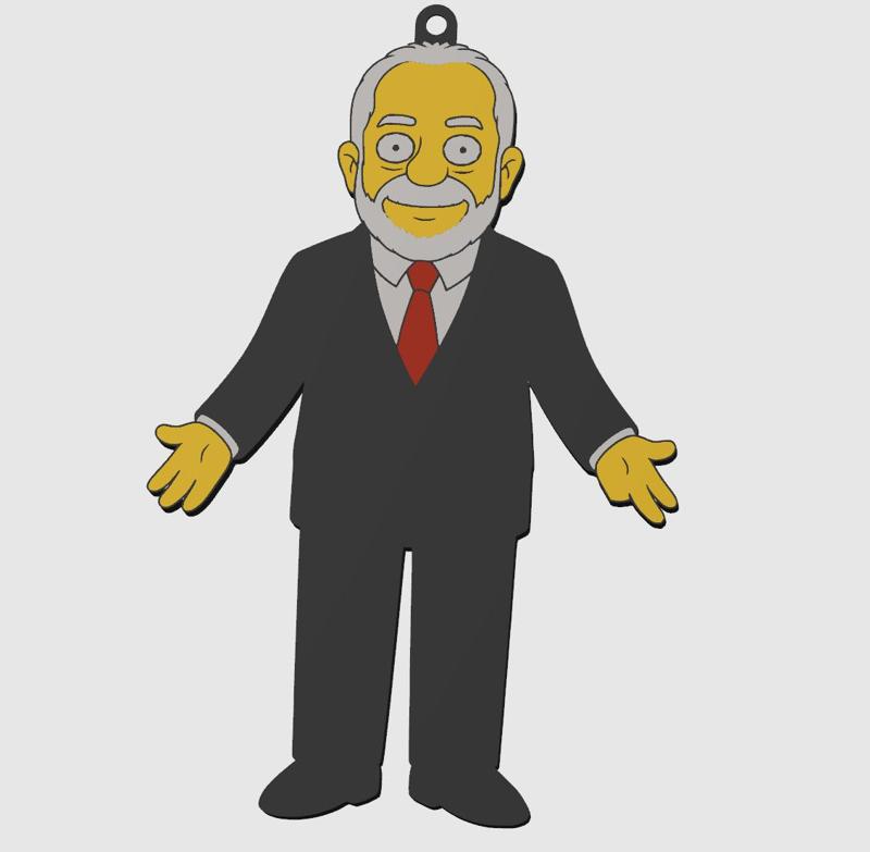 Keychain Lula Luiz Inácio President Brazil Simpsons Parody Father of the Poor PT meme 13
