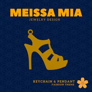 Mini Glam – 3D Print File for High Heels Keychain or Pendant - High Heels Keychain - High Heels Pendant - Girl's Fashion - Princess Fashion Accessories