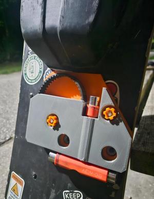 Spare belt holder for electric skateboards (mounts under deck)
