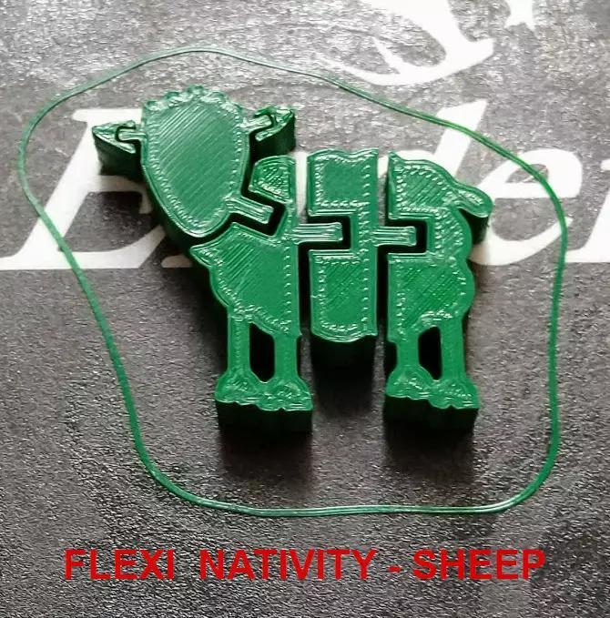 TWO FLEXI MODELS - Sheep and Cow - Nativity Collection - Belen