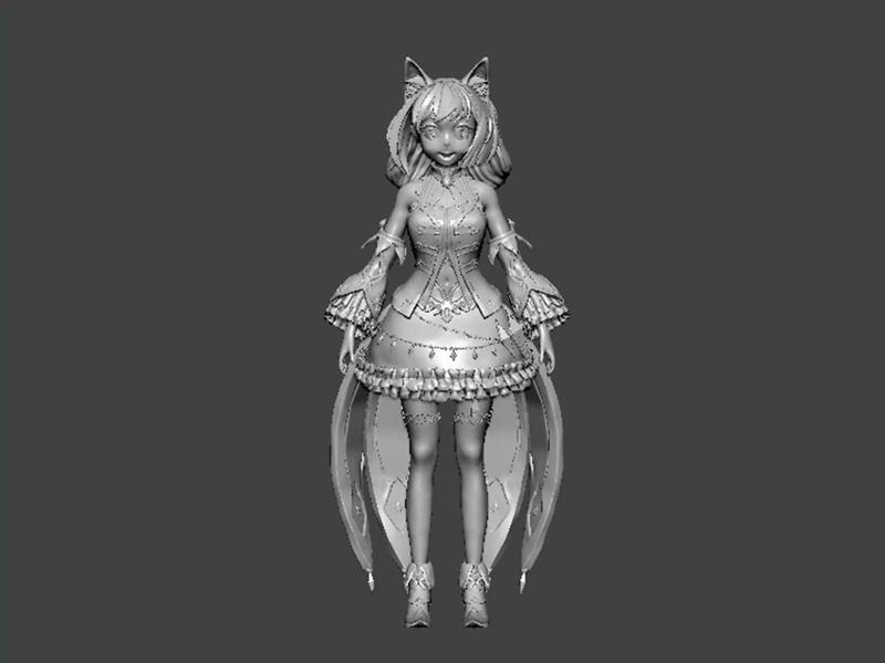 3D Model-CHARACTER0019 girl in dress with wings