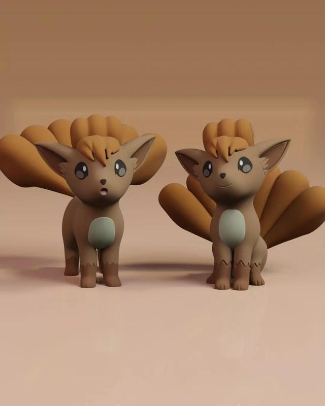 Vulpix Pokemon Fanart 2 poses