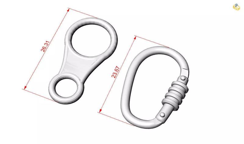 Bracelets carabiner and hook