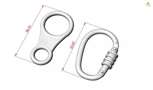 Bracelets carabiner and hook