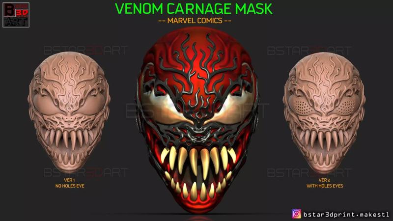 Venom Carnage mask - Venom 2021 - Marvel comics Cosplay