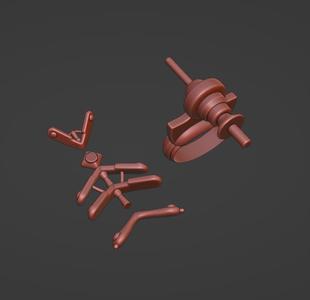 Eva Stellar blade Back implant and bracer