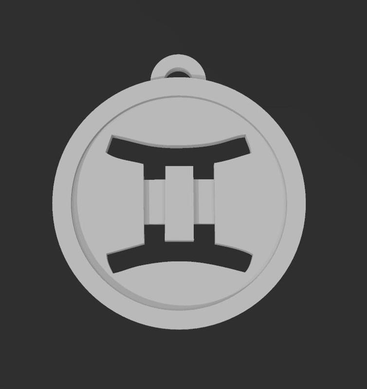 Gemini keychain necklace HD 15