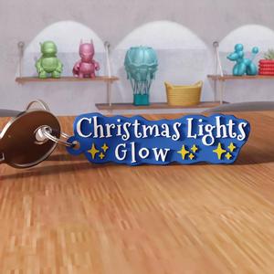 Christmas Lights Glow Star Keychain - 466