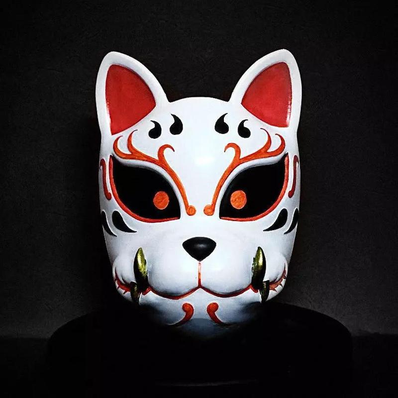 Demon Kitsune Mask - Japanese Mask - High Quality Details