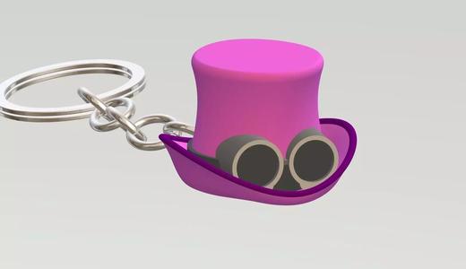 Steam Punk Hat Key Chain