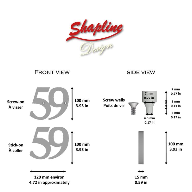House number, numbered stakeout N°59