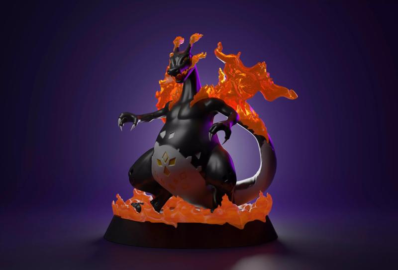 GMAX CHARIZARD - 3D PRINTABLE POKEMON IN PIECES AND WHOLE