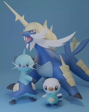 Pokemon - Oshawott Dewott and Samurott