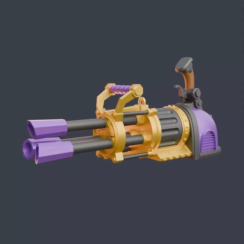 Jinx Machine Gun Gatling Gun - Pow Pow Arcane Fan Art