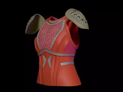 Rhaenys Targaryen Chest and Shoulder Armour 3d digital download