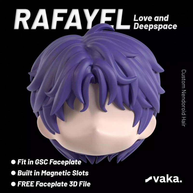 Rafayel Custom Nendoroid Hair 3D Model Love and Deep Space