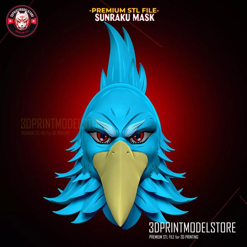 Shangrila Frontier Sunraku Mask - Anime Cosplay Helmet