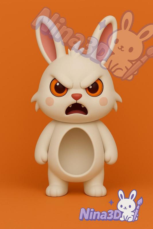 Angry Bunny – Chocolate Egg Holder STL