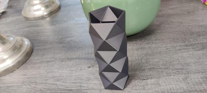 Decorative polygonal vase