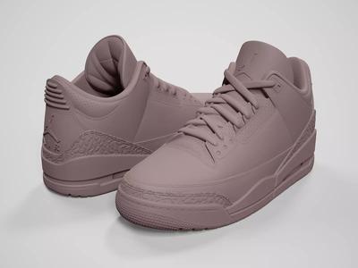 Air Jordan3-retro sneaker-3d printable