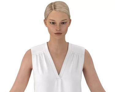 3d digital women top zprj dxf obj 360 degree animation