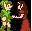 Zelda II: End scene with Zelda and Link 8 bit