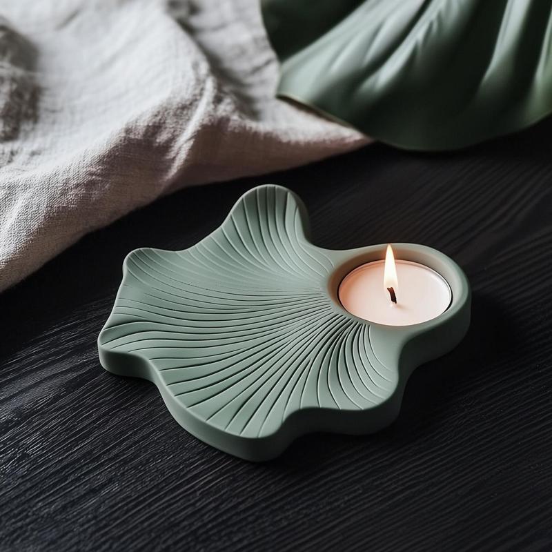 Ginkgo Leaf Candle Holder – Nature-Inspired 3D Printed Tealight Holder