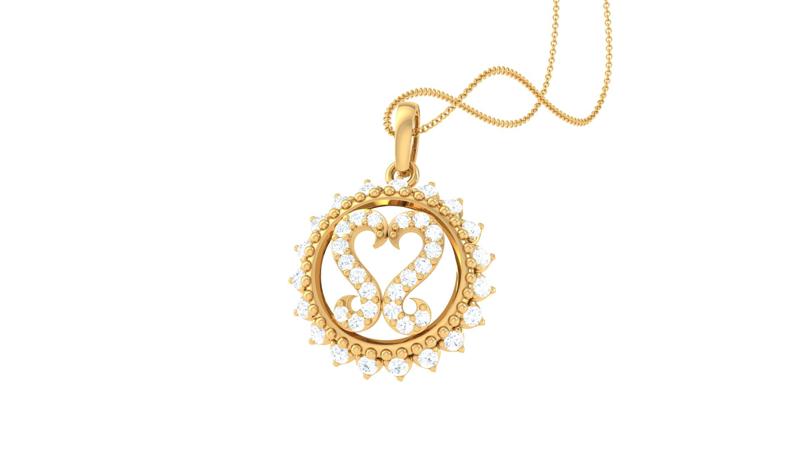 Gold and Diamond Pendant (52)