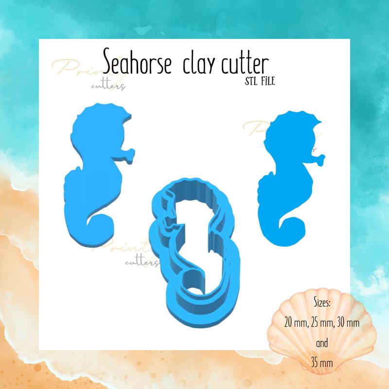 Seahorse clay cutter | Sea animal clay cutter | Summer clay cutter | Polymer clay tool | Clay cutter | Cookie cutter